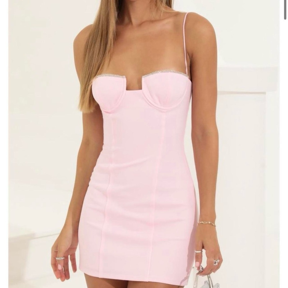 Lucy in the Sky Blush Pink Mini Dress